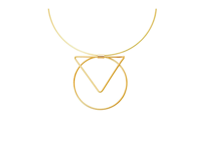 Gold plated Geometric Delicate Pendant Necklace